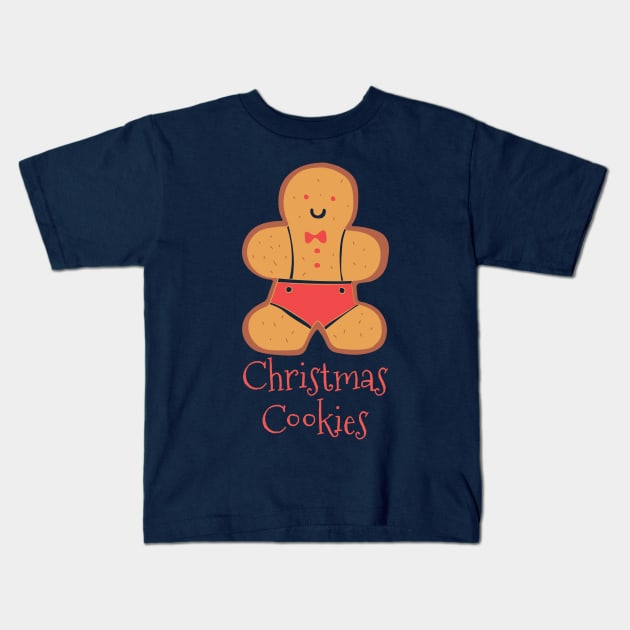 All i want for christmas is ginger bread - The ginger bread man- Happy Christmas and a happy new year! - Available in stickers, clothing, etc Kids T-Shirt by Crazy Collective